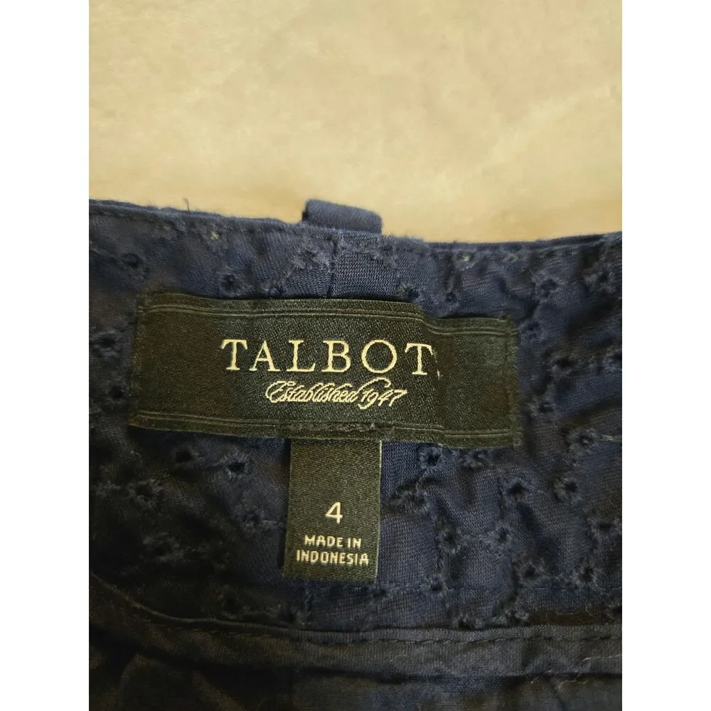 Talbots Navy Eyelett Women's Shorts Size 4 - Picture 5 of 9